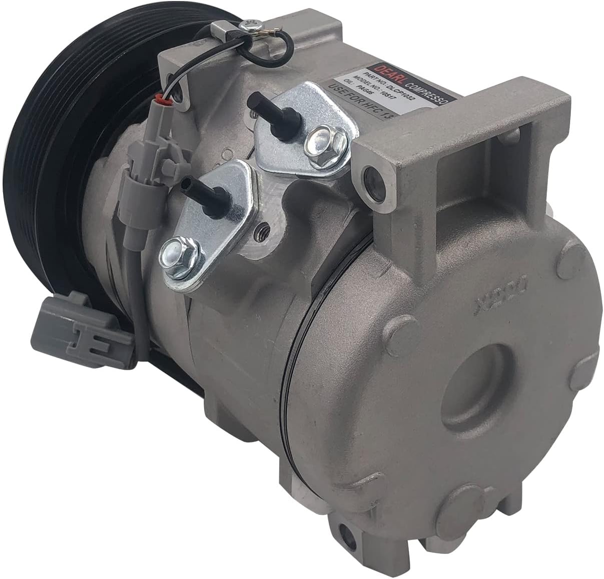 Dearl A/C AC air condition compressor with Clutch L4 2.4L compatible with Toyota 02-06 Camry / 01-07 Highlander 01 02 03 04 05 06 07 08 (2001 2002 2003 2004 2005 2006 2007 2008)