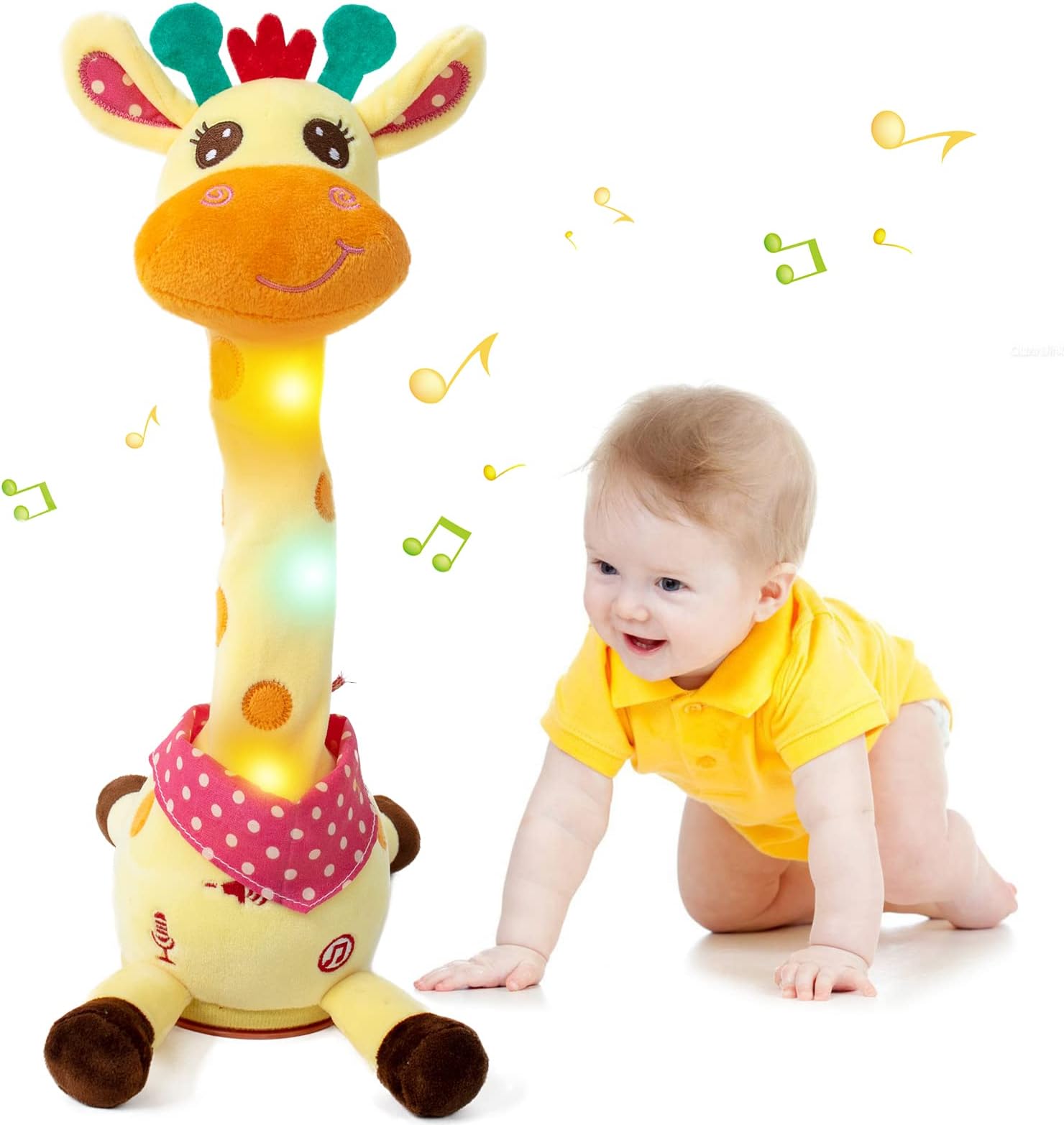Talking Giraffe Cuddly Toy, Singing Dancing Giraffe Toy, Volume Control, Talking Giraffe, Birthday Gifts for Children, Boys, Girls