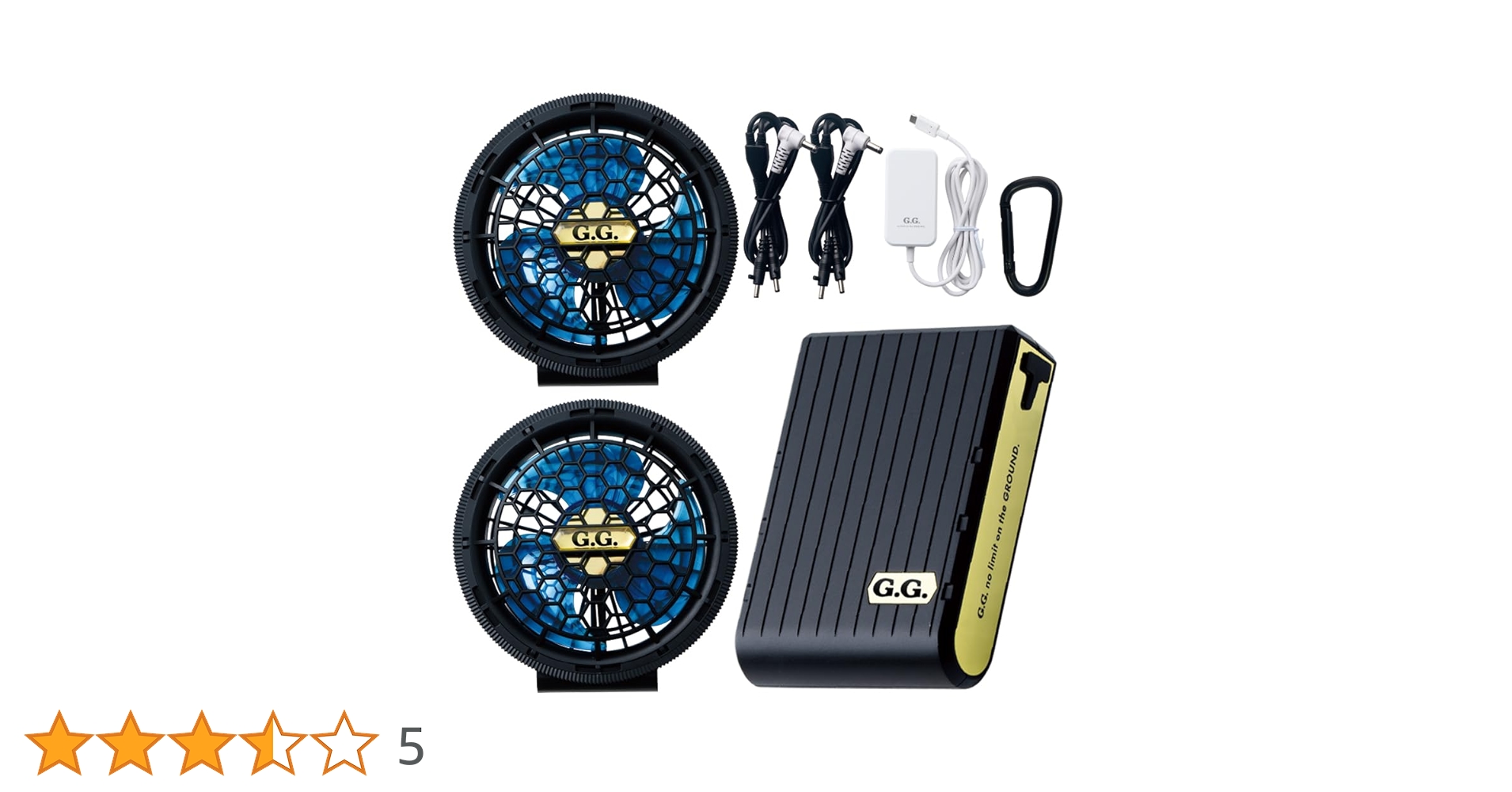 桑和　ファン、バッテリー2個 18001＋18002 ファン・バッテリーセット（ファン2個・ファンケーブル2