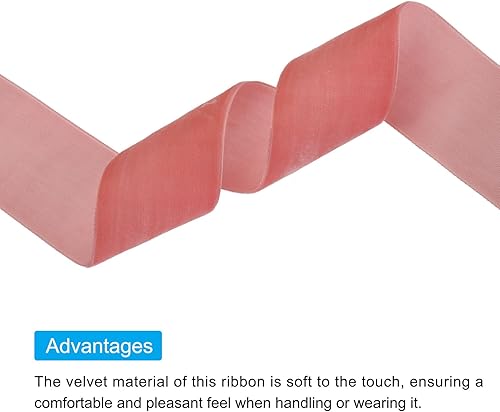 Miniatura 3 de MECCANIXITY Cinta de terciopelo de 1 12 pulgadas x 25 yardas, carrete de una sola cara sedosa para manualidades, envolver regalos, decoración de