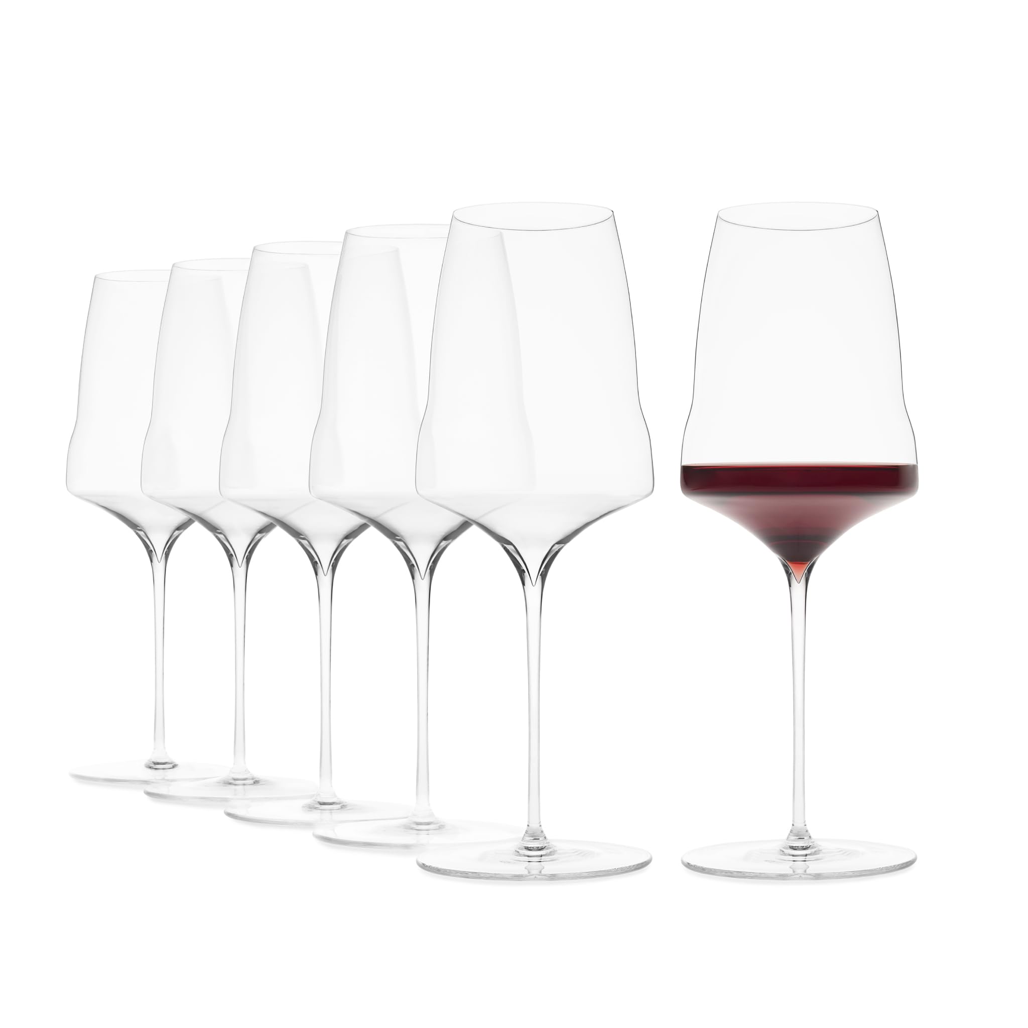 Josephinenhütte JOSEPHINE N° 2 Bicchieri da Vino [IL VETRO PER GLI AMATORI] - lavorati a mano e soffiati a bocca - set da 6 per vino bianco, rosato e rosso di medio corpo - design funzionale per un