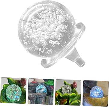 Mobestech Bubble Crystal Ball Decorative Accent 3.1 Inch with Stand Holder