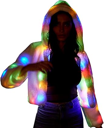light up fur jacket