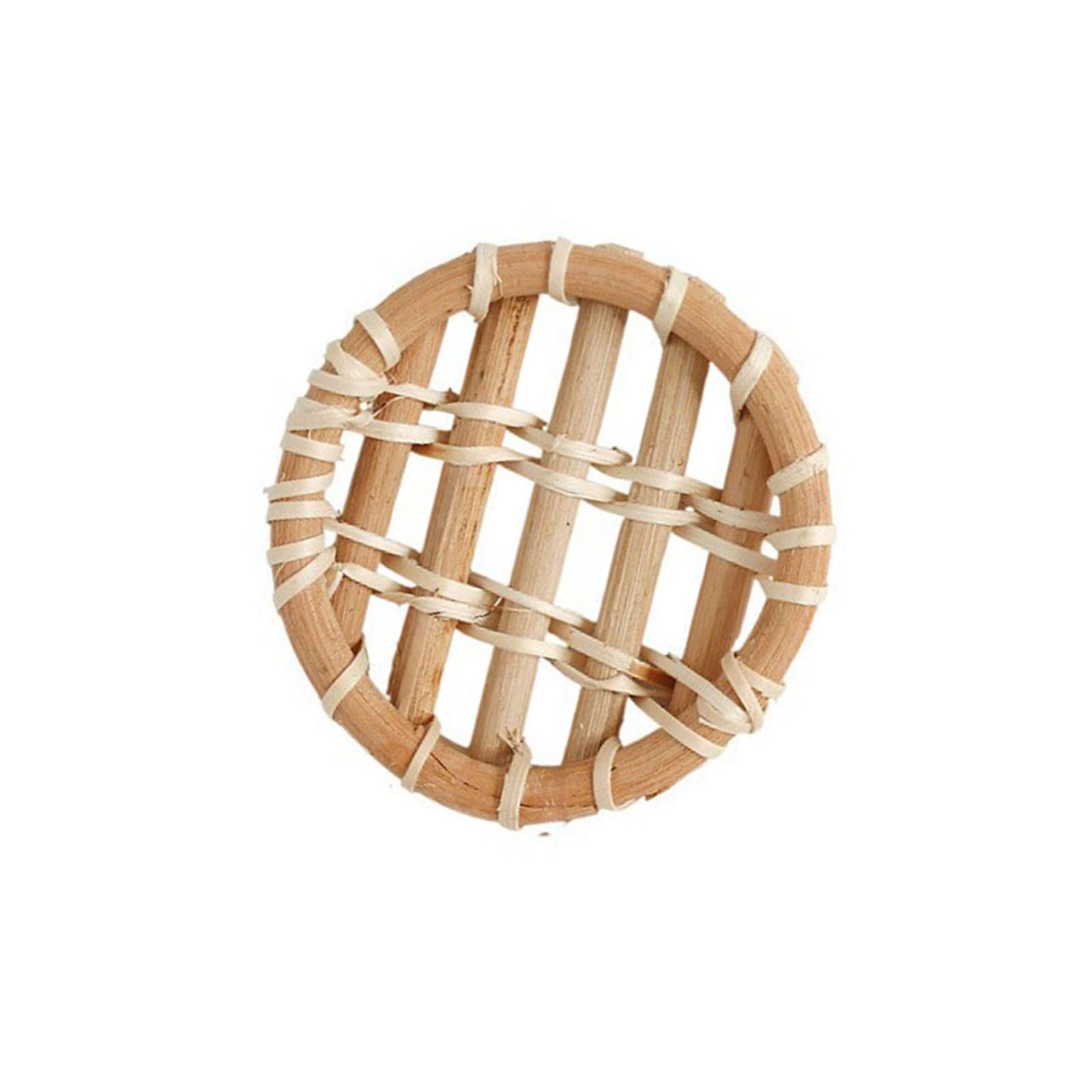 Buxuaaaa Natural Woven Tea Coasters Heat Insulation Pad for Home Kitchen Desktop Decor Natural Woven Tea Coasters Heat Insulation Pad