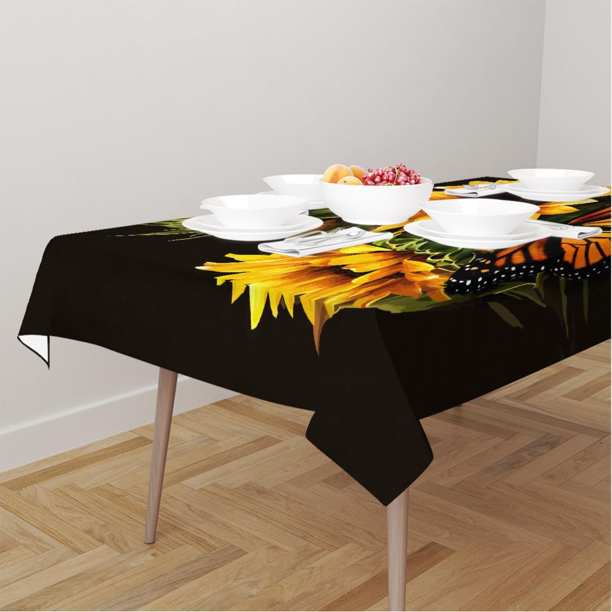 Tovaglia Rettangolare Girasoli 152x213 Cm – Impermeabile E Antimacchia Per Tavolo 6-8 Posti, Primavera/Estate