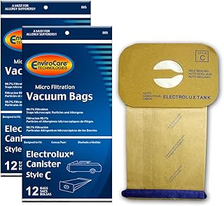 Replacement Micro Filtration Vacuum Cleaner Dust Bags made to fit Vacuum Bags for Electrolux Canisters Style C 24 pack