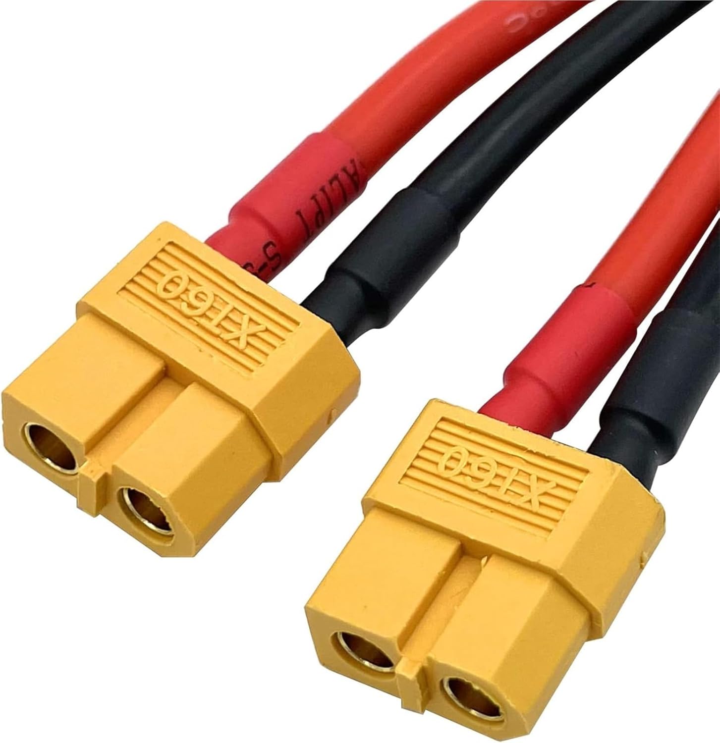 2PCS XT60 Parallel Battery Cable - 12AWG 3-Way Y Splitter (1 Male to 3 Female / 1 Female to 3 Male) | Stable Power Split, Durable Wire, Fits Battery Connections(2pcs M to F)
