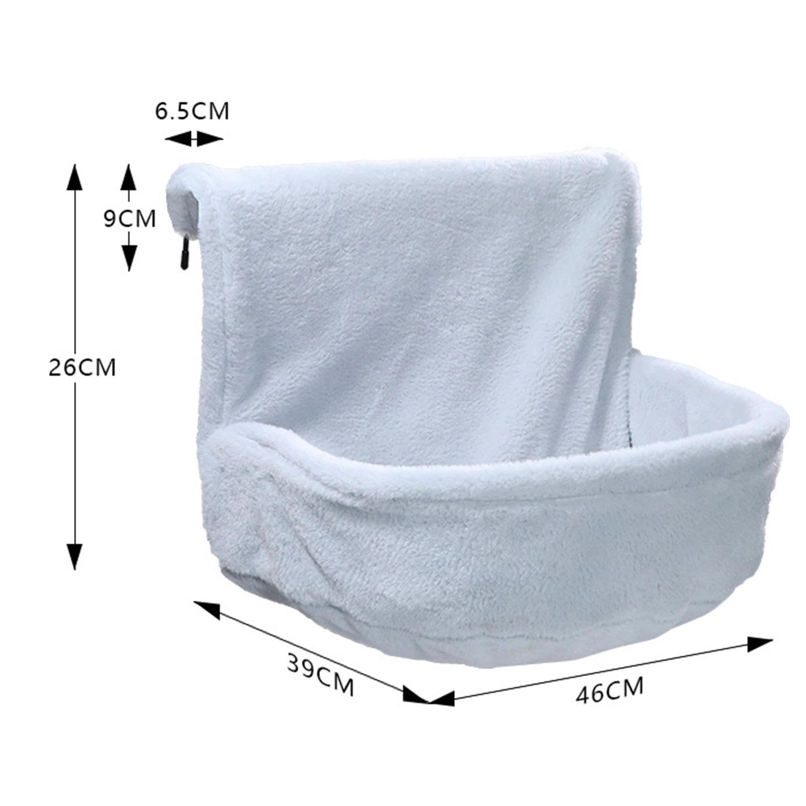 Alféizar de ventana para banco de gatos, hamaca para gatos, hamaca para | gatos con respaldo de silla, saco de con marco de cama de metal, resistente y segura, cálida y acogedora felpa