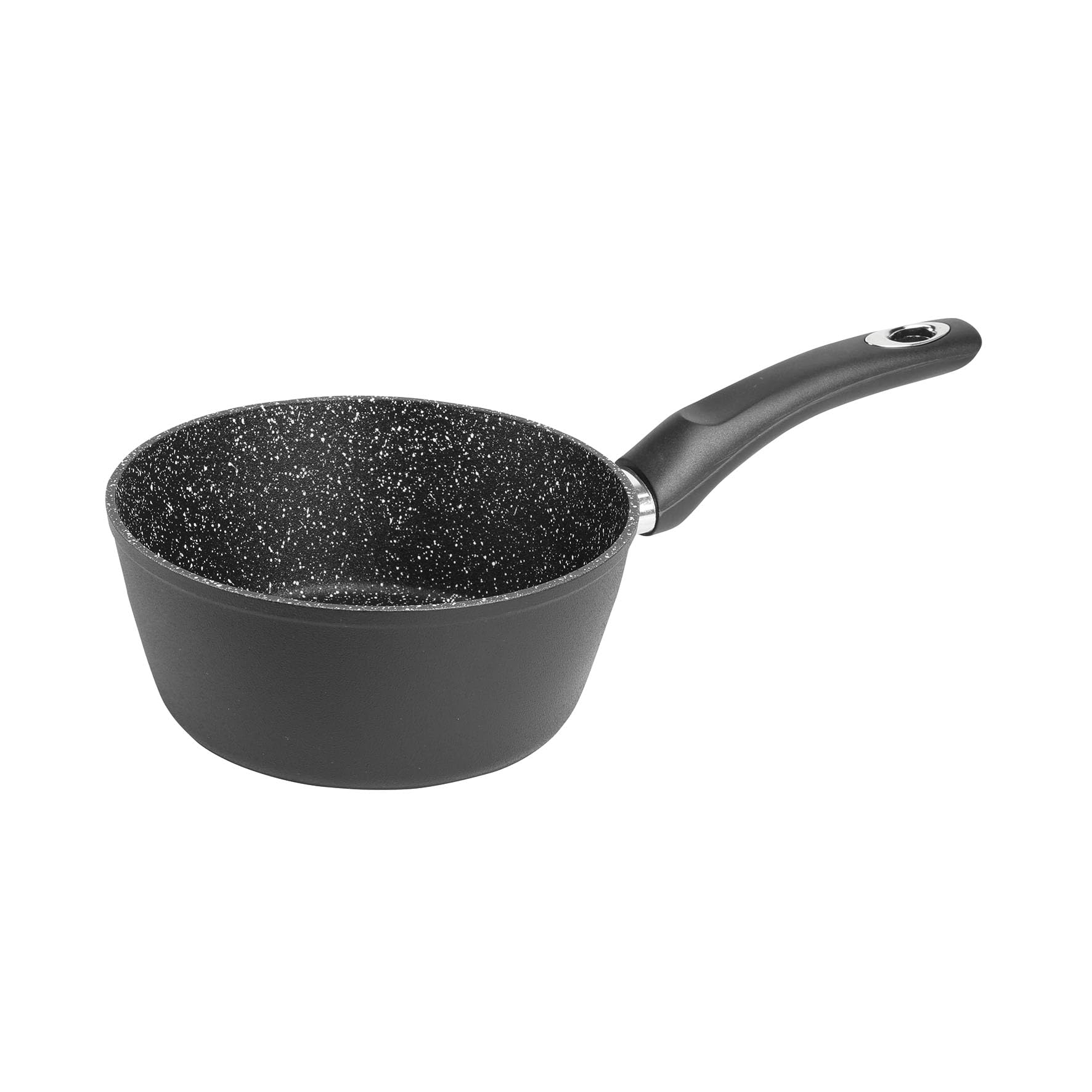 Casserole Sitram Granité 16 Cm – Aluminium Forgé, Revêtement Anti-adhésif Pierre, Compatible Induction