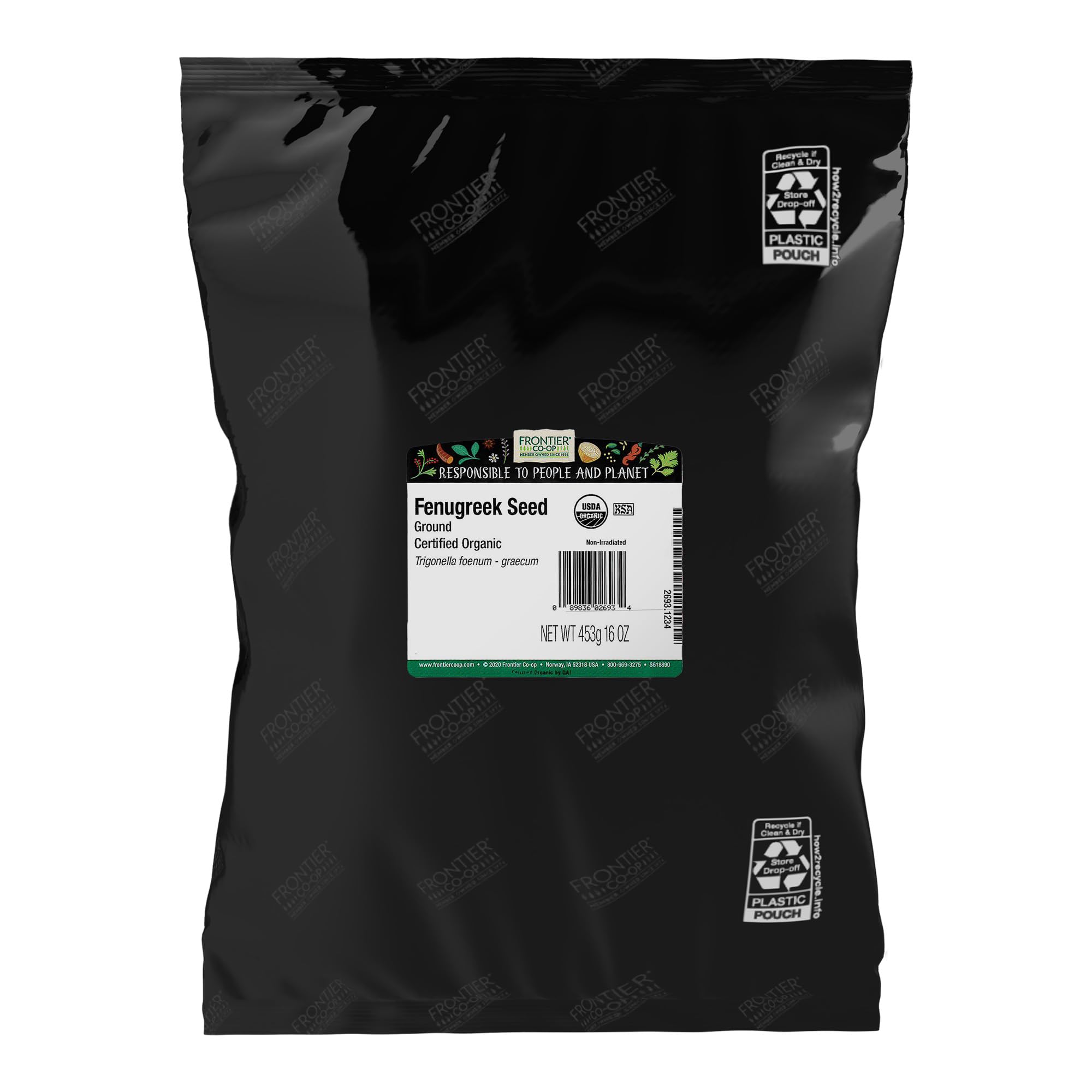 Frontier Natural Products 2693 Fenugreek seed powder, organic 16oz