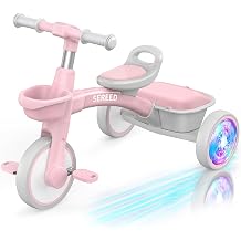 SEREED Colorful Lighting Toddler Tricycle Gift Toy for Ages 2-5 Boys Girls 