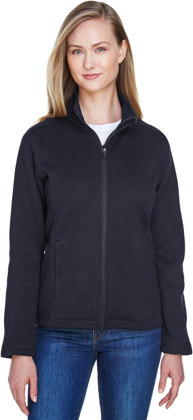 Devon & Jones Ladies' Bristol Full-Zip Sweater Fleece Jacket M BLACK - Image 2