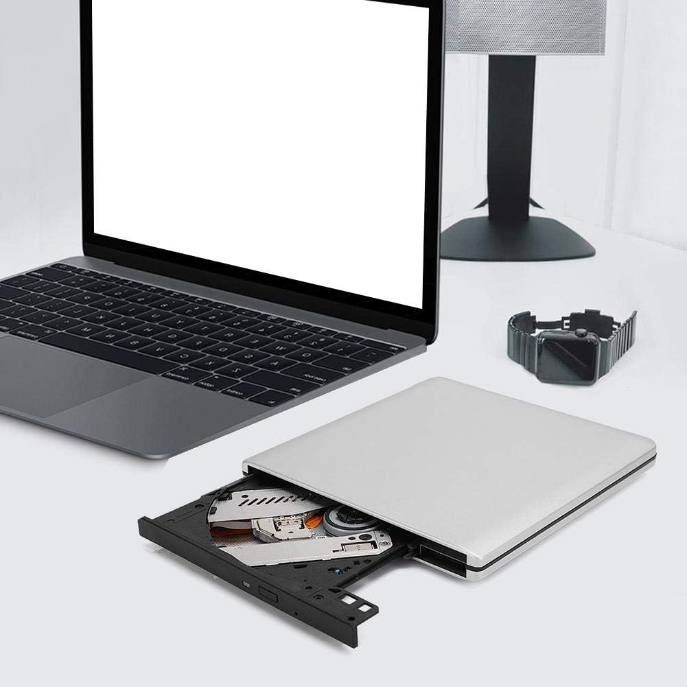 Holiday Deals 🛒 Richer-R External CD DVD Drive, USB3.0 3D 4K Blu-Ray External Optical Drive DVD Burner Desktop Laptop Accessory for Windows8 / Vista / 7/8.1/10 / Linux/iOS System