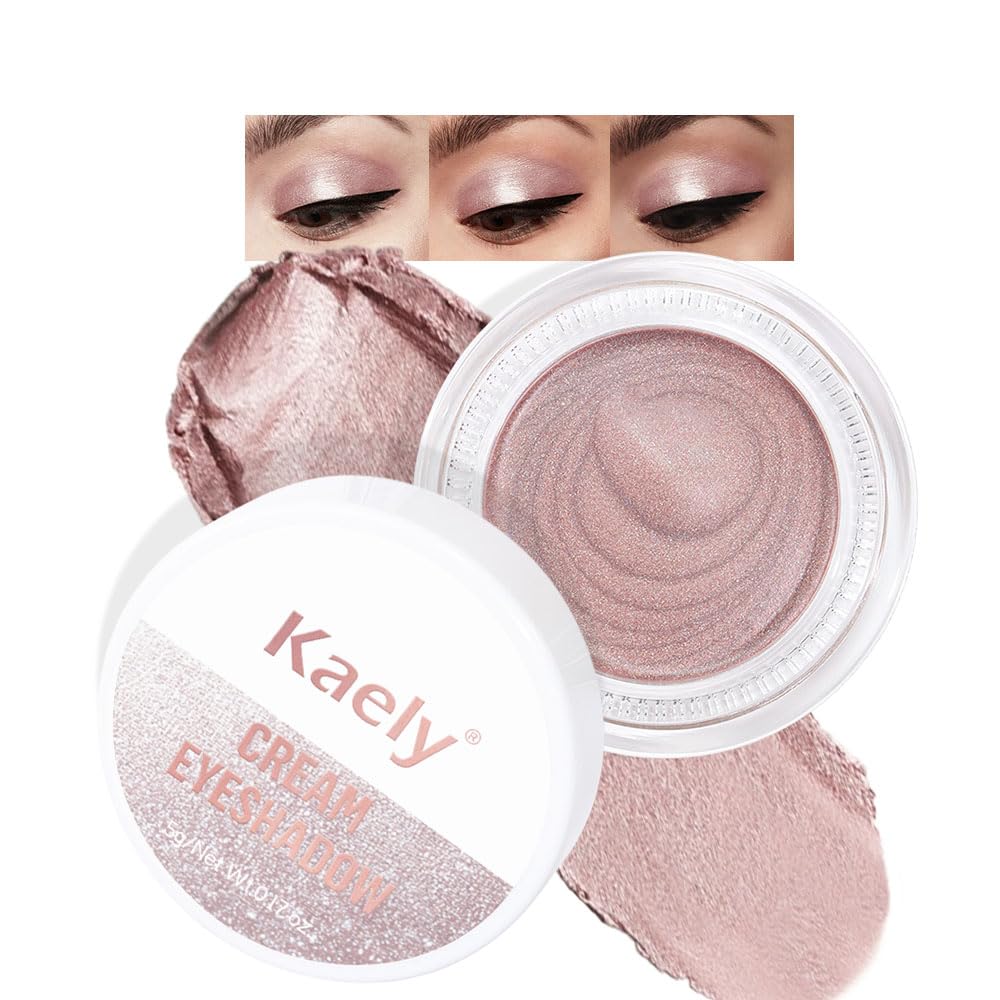 CAKAILA Single Cream Eye Shadow,Praline Metallic Glitter Shimmer High Pigment Natural Monochrome Eyeshadow Palette,Waterproof,Blendable Long Lasting Naturing-Looking,Vegan & Cruelty-Free,730