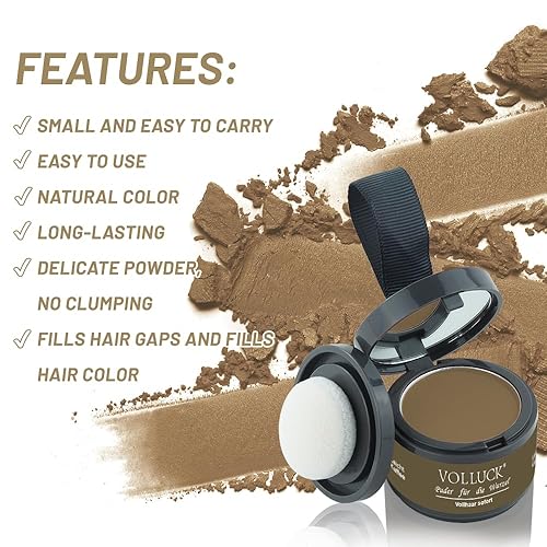Miniatura 43 de Polvo de retoque de raíz, polvo para cubrir las raíces del cabello gris al instante, corrector de cabello para mujeres y hombres