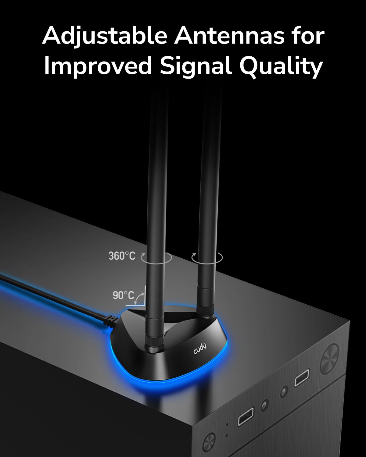 Cudy Scheda WiFi 7 WE9300S PCIe WiFi per PC, Adattatore Wireless Tri-Band da 6 GHz, Bluetooth 5.4, Antenna ad Alto Guadagno, Facile Installazione