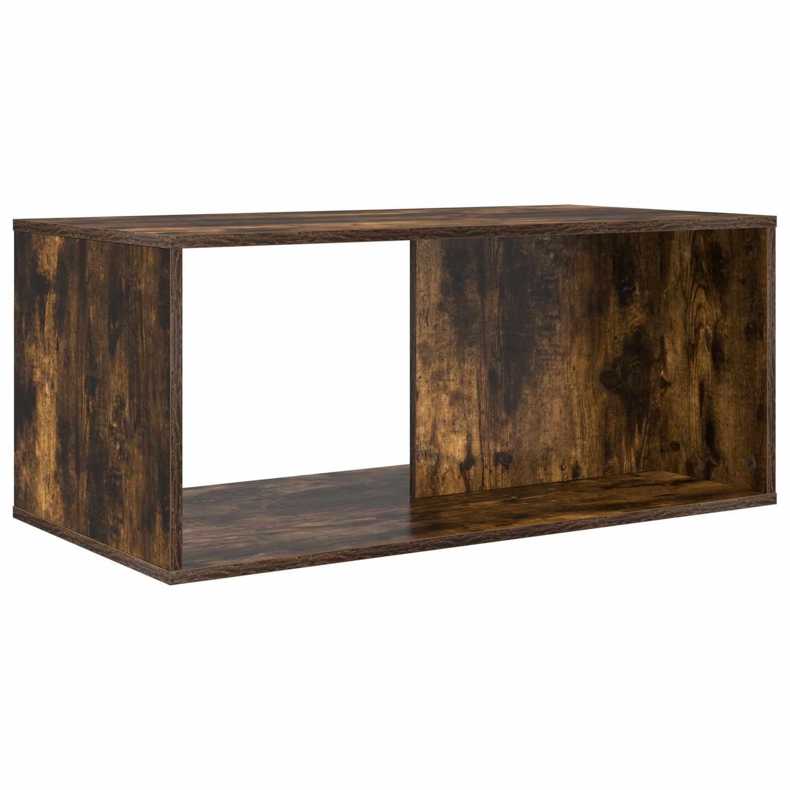 Set di 2 tavolini rettangolari in legno di rovere affumicato | Set di tavolini flessibili per il soggiorno con superficie facile da pulire e dal design minimalista.