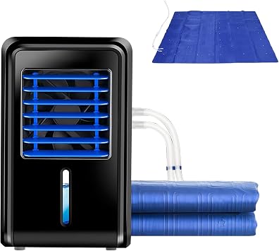 Bed Cooling System, Water Bed Cooler for Hot Sleepers, Cooling Mattress Pad, Low Noise Filter, Quiet Operation, Adjustable Speed, for Hot Sleepers and Night SweatsW70cmxL160cm/W27inxL63in