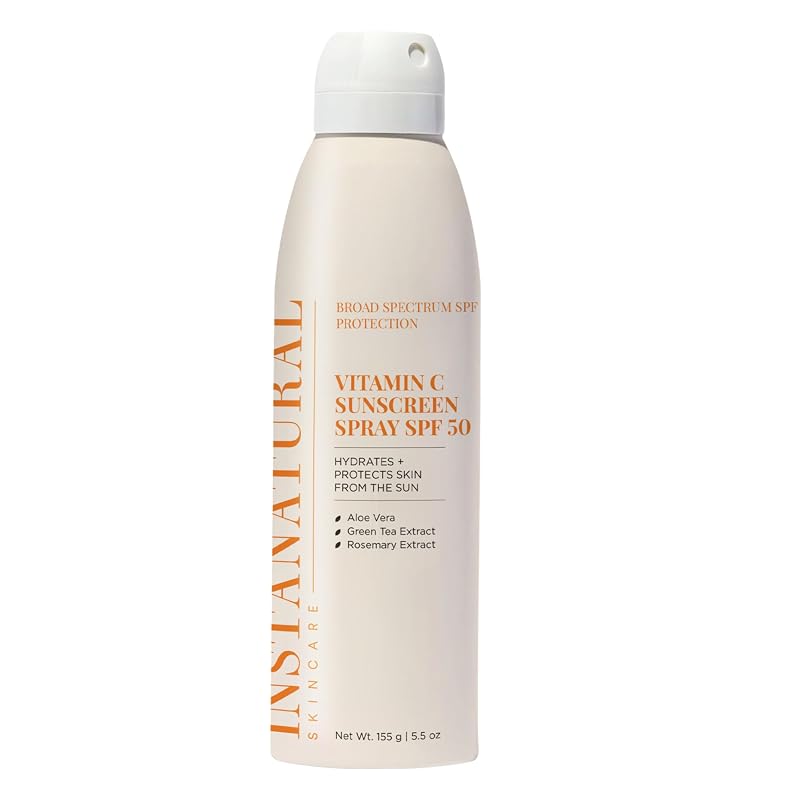 Protetor solar corporal em spray InstaNatural com Vitamina C FPS 50, 165 mL