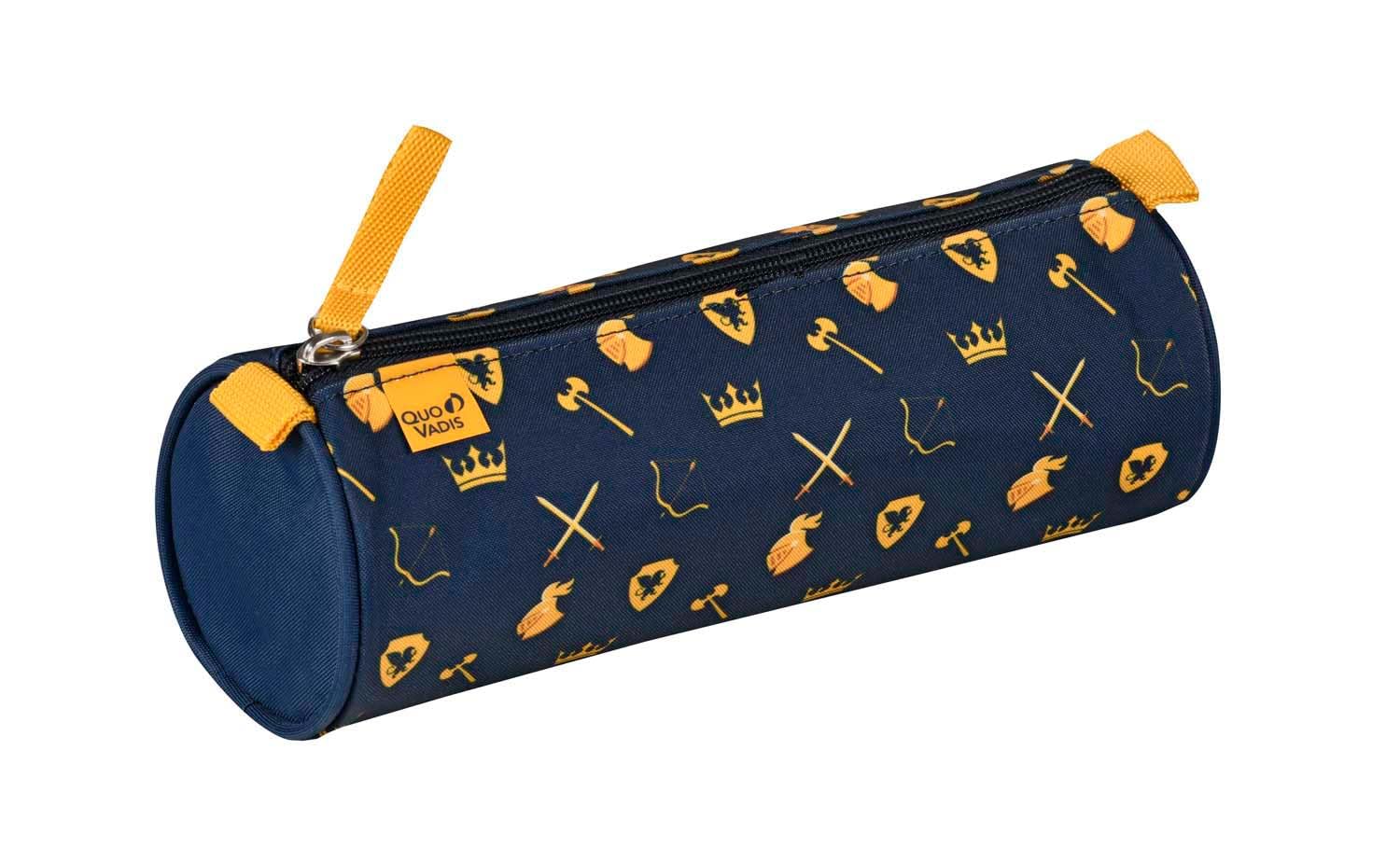 Quo Vadis - School Pencil case - Round - Louise & Arthur - Multicolor - 23x8x8cm - Canvas (Polyester) - 1 Compartment(s)