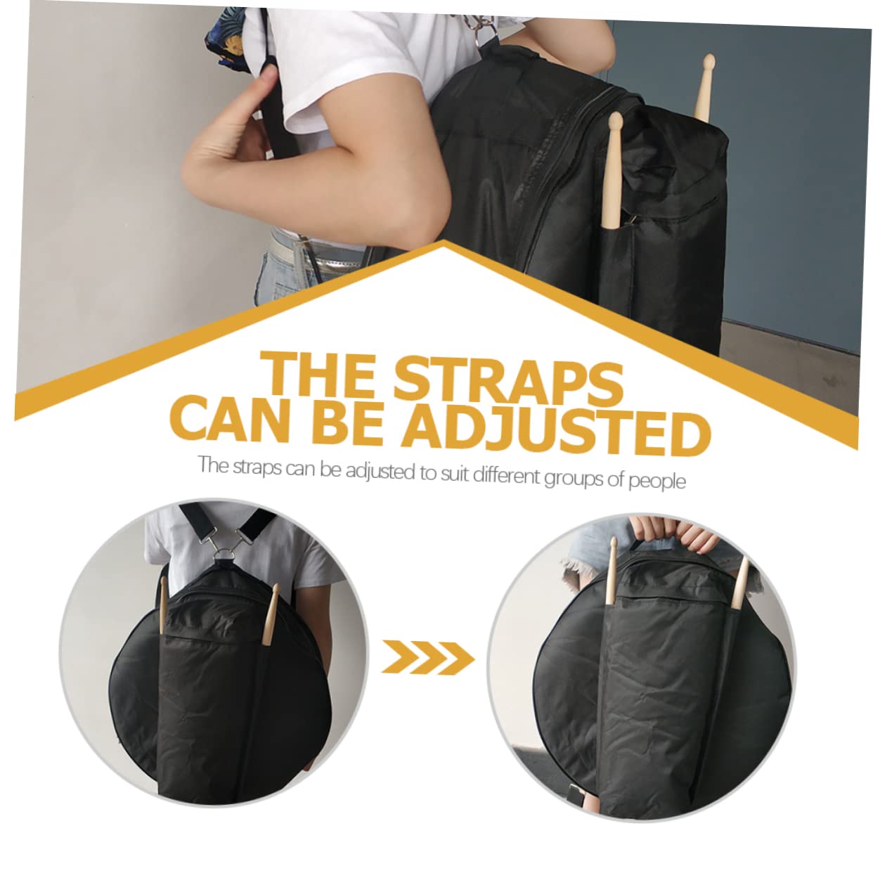 NULYLU Drum Cases and Bags Oxford Cloth Drum Storage Bag with Shoulder Straps