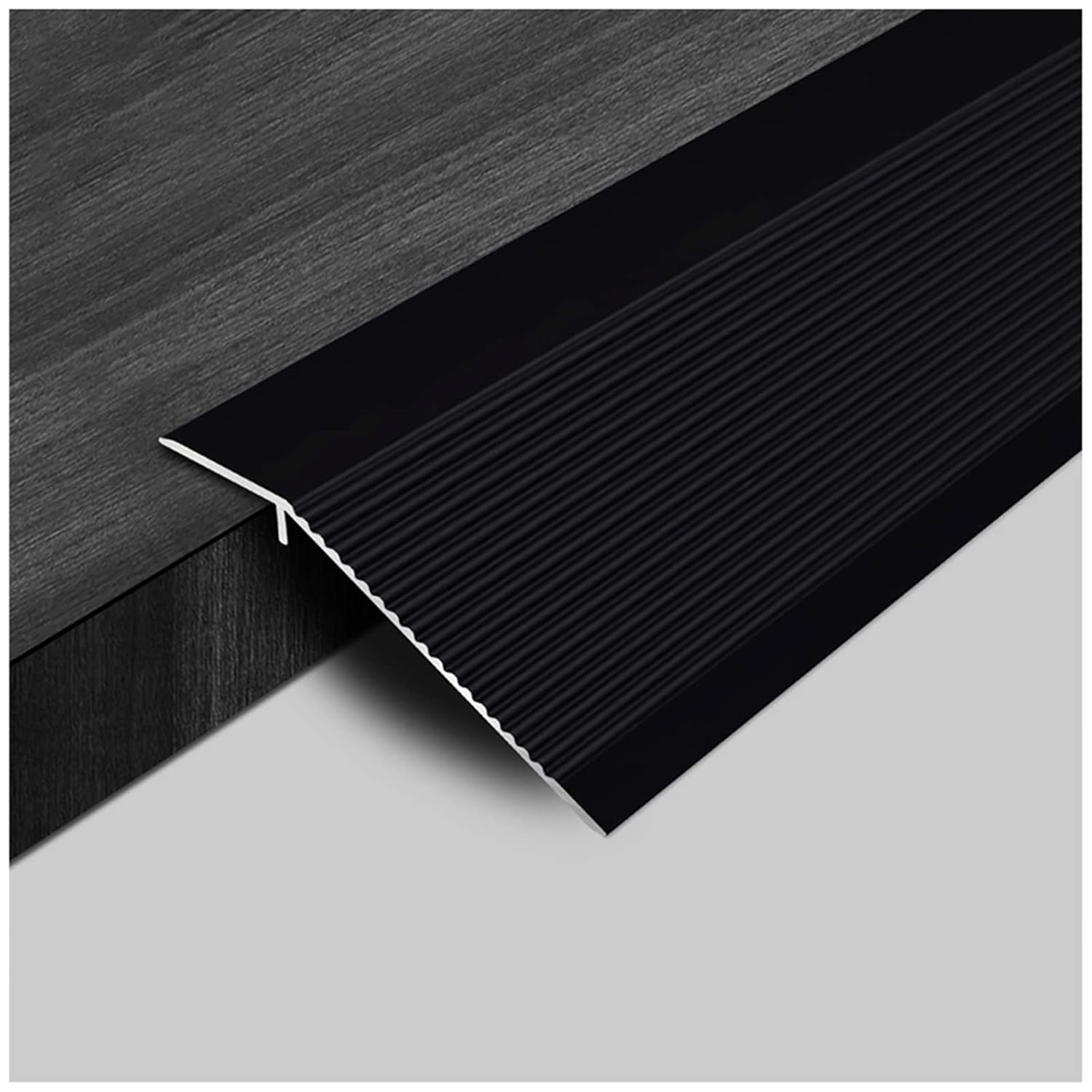 Door Strip Threshold Transition Strip Floor Transition Strip Non-Slip Reducer Flute Aluminum, Big Drop Gap Cover for Doorway Entry, Extra Wide Flooring Edge Trim Strips