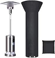 Vista 1 de Cubierta para calentador de patio impermeable con cremallera y bolsa de almacenamiento, cubierta para calentador al aire libre con características a