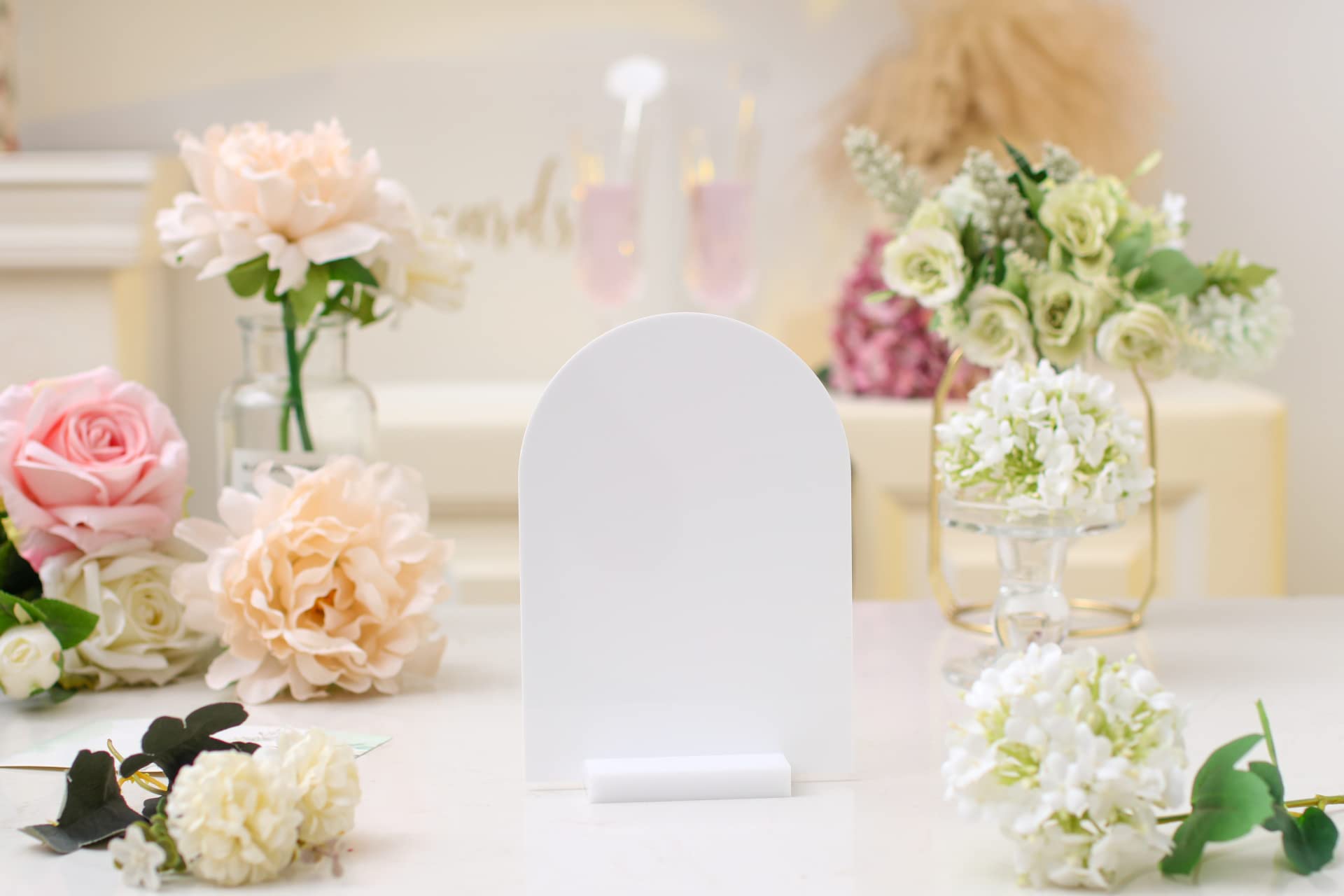 Soporte acrílico blanco de 3 pulgadas, 20