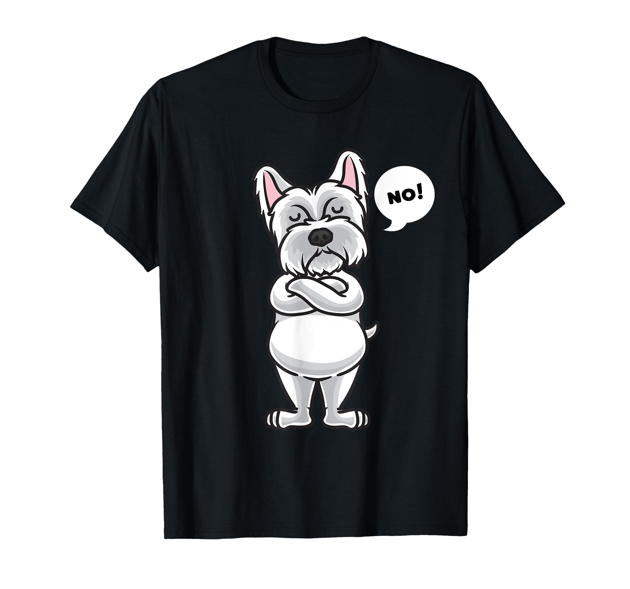 West Highland White Terrier Cane Testardo Divertente Maglietta
