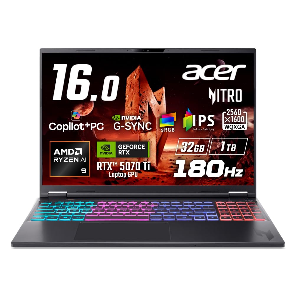 Amazon.co.jp: Acer Nitro 16S AI Ryzen AI 9 365 RTX 5070 Ti 32GB