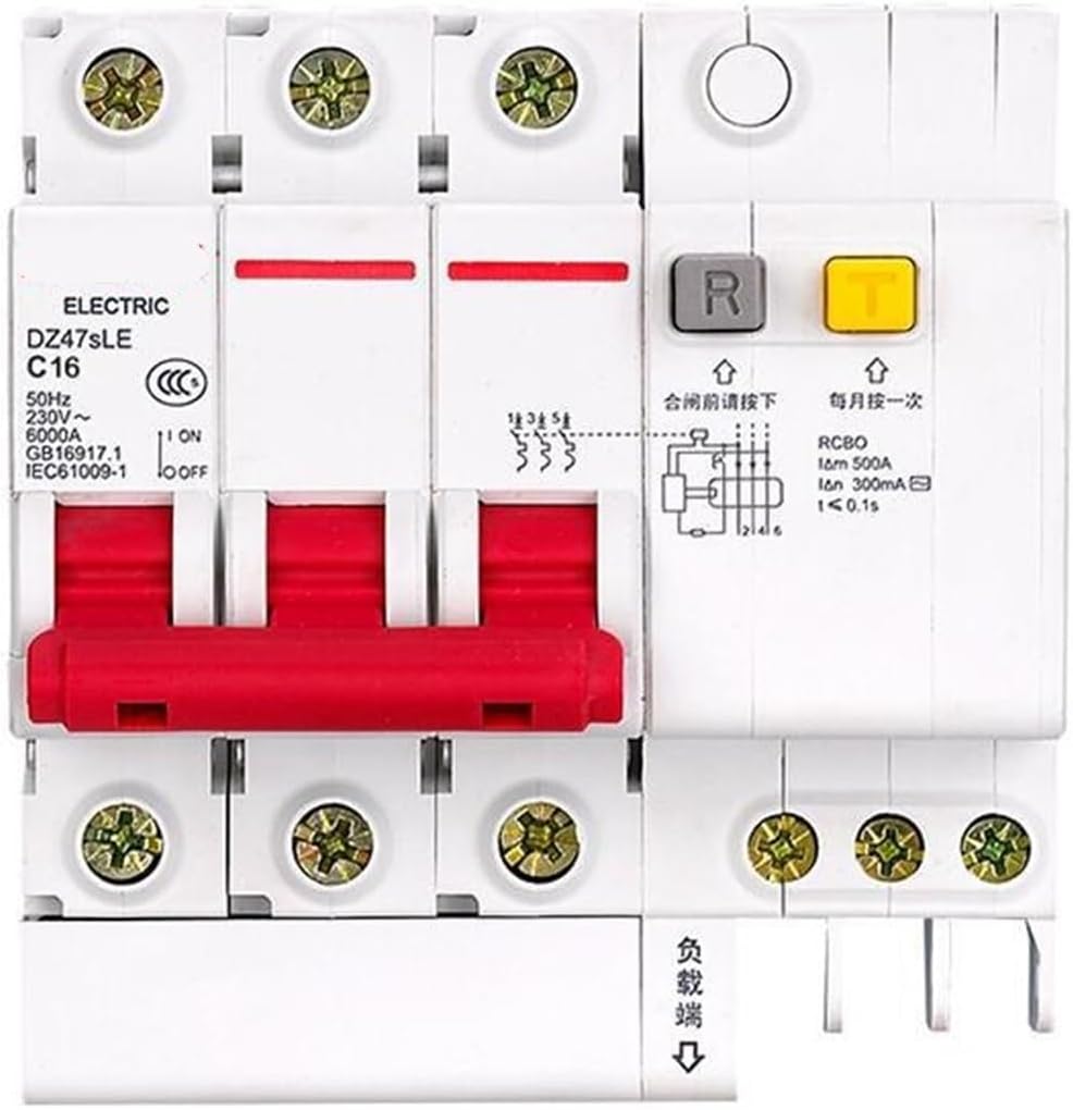 Miniature Leakage Circuit Breaker DZ47sLE 3P D 20A | DZ47SLEN3D20