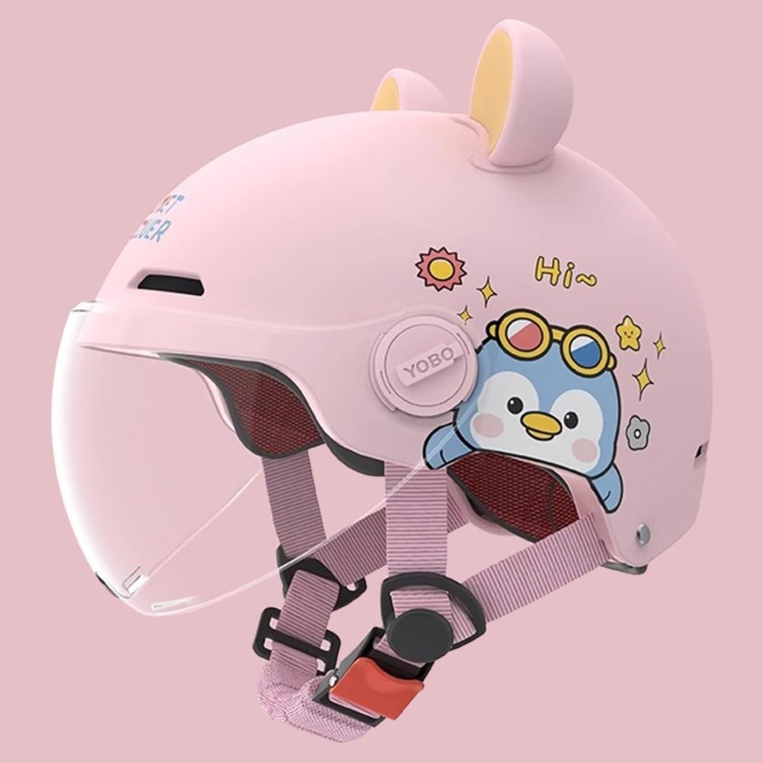 Casco Jet for Bambini Aperto con Visiera, Omologato ECE DOT, Casco da Moto Scooter Unisex for Ragazzi e Ragazze da 3 a 12 Anni