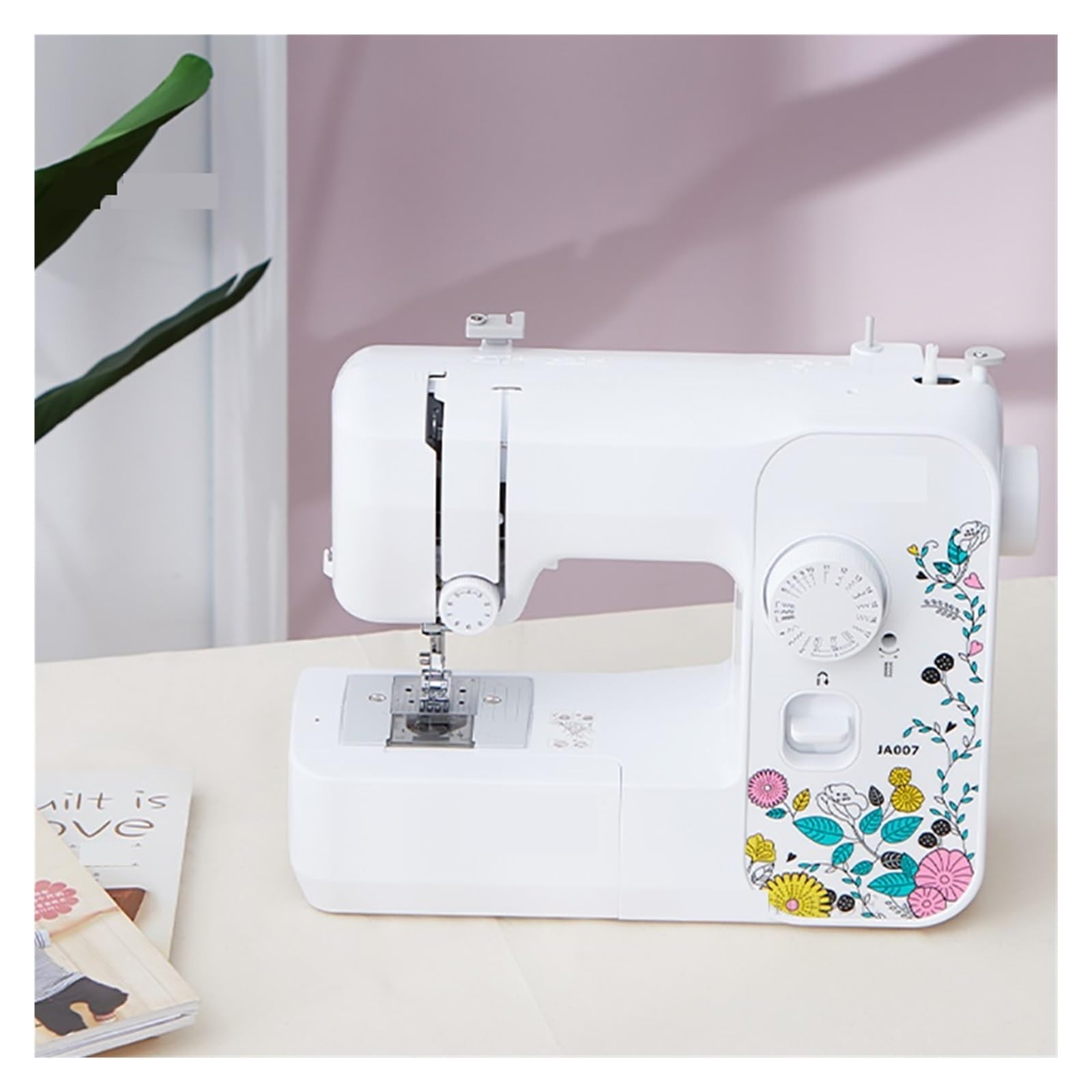 Máquinas de Coser eléctricas portátiles para el hogar, multifuncionales, pequeñas, con Puntada overlock, para Bordar fácilmente con Puntada Plana. Fáciles de Usar.,Blue