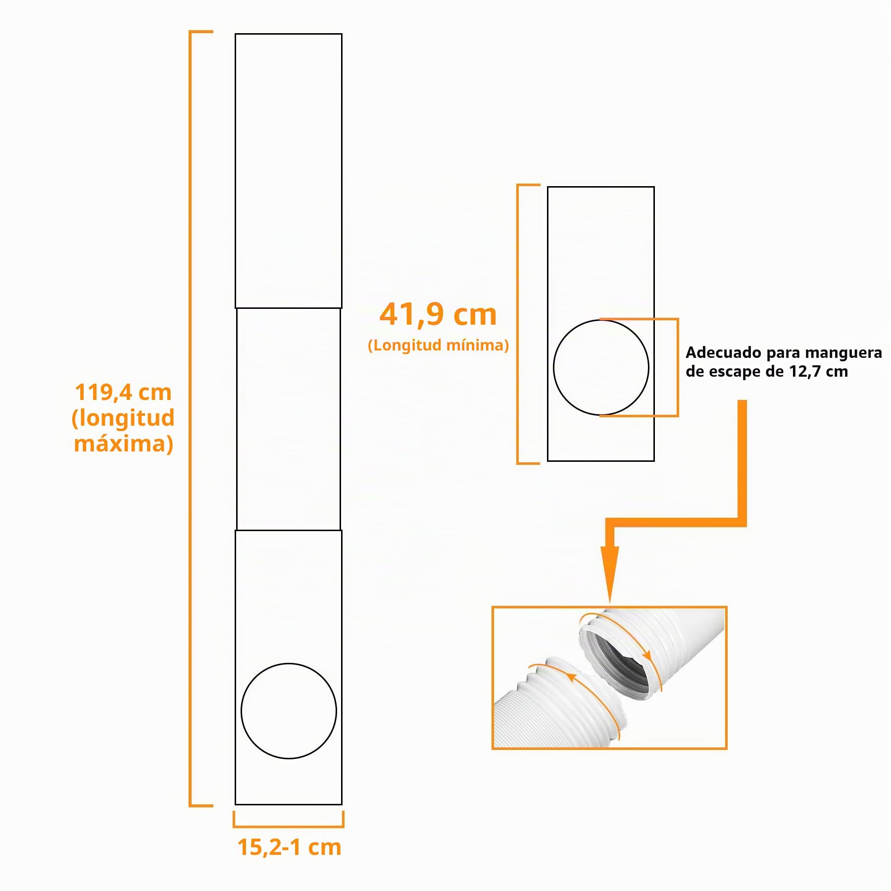 LBG Products Kit de placas de sellado de ventana para unidades de aire acondicionado portátiles, kit de ventilación de aire acondicionado de plástico para ventanas y puertas correderas, paneles de