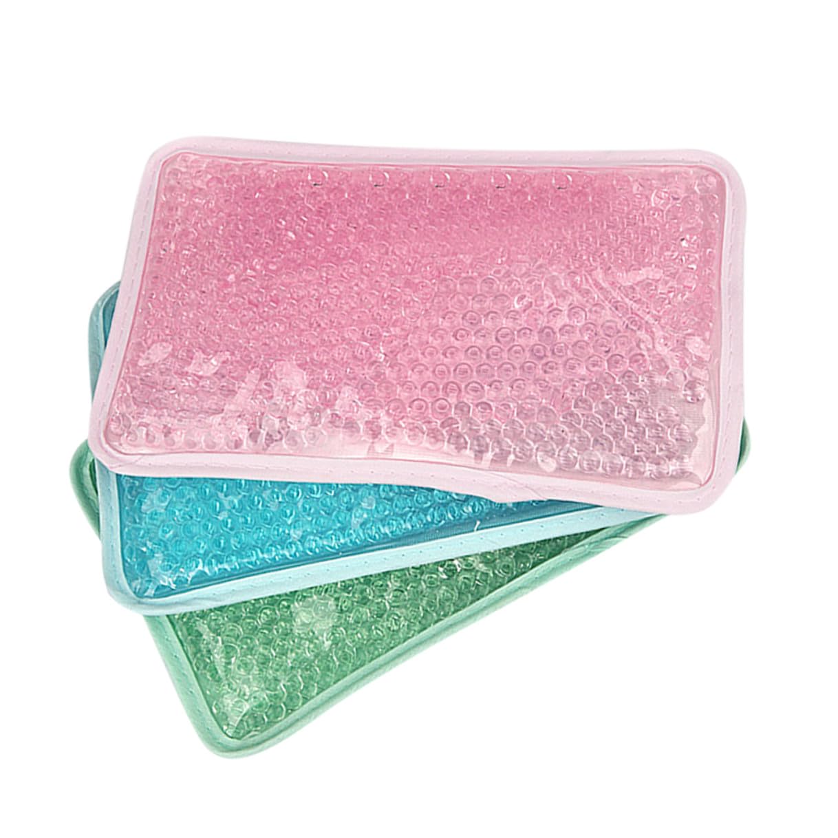 Impacchi Gel Riutilizzabili e Comfort Ottimale 3 Pezzi per Terapia Caldo Freddo, Cuscinetti Morbidi in Gel e Pvc per Gambe e Schiena