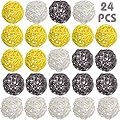 DomeStar Rattan Ball, 24PCS 2 Inch Decorative Balls Orbs Vase Bowl Fillers