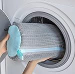 Sacs de blanchisserie pour lave-linge, 2Pcs Sac de lavage de chaussures réutilisables, sac de blanchisserie pour laveuse et sécheuse (Grey-2PCS)