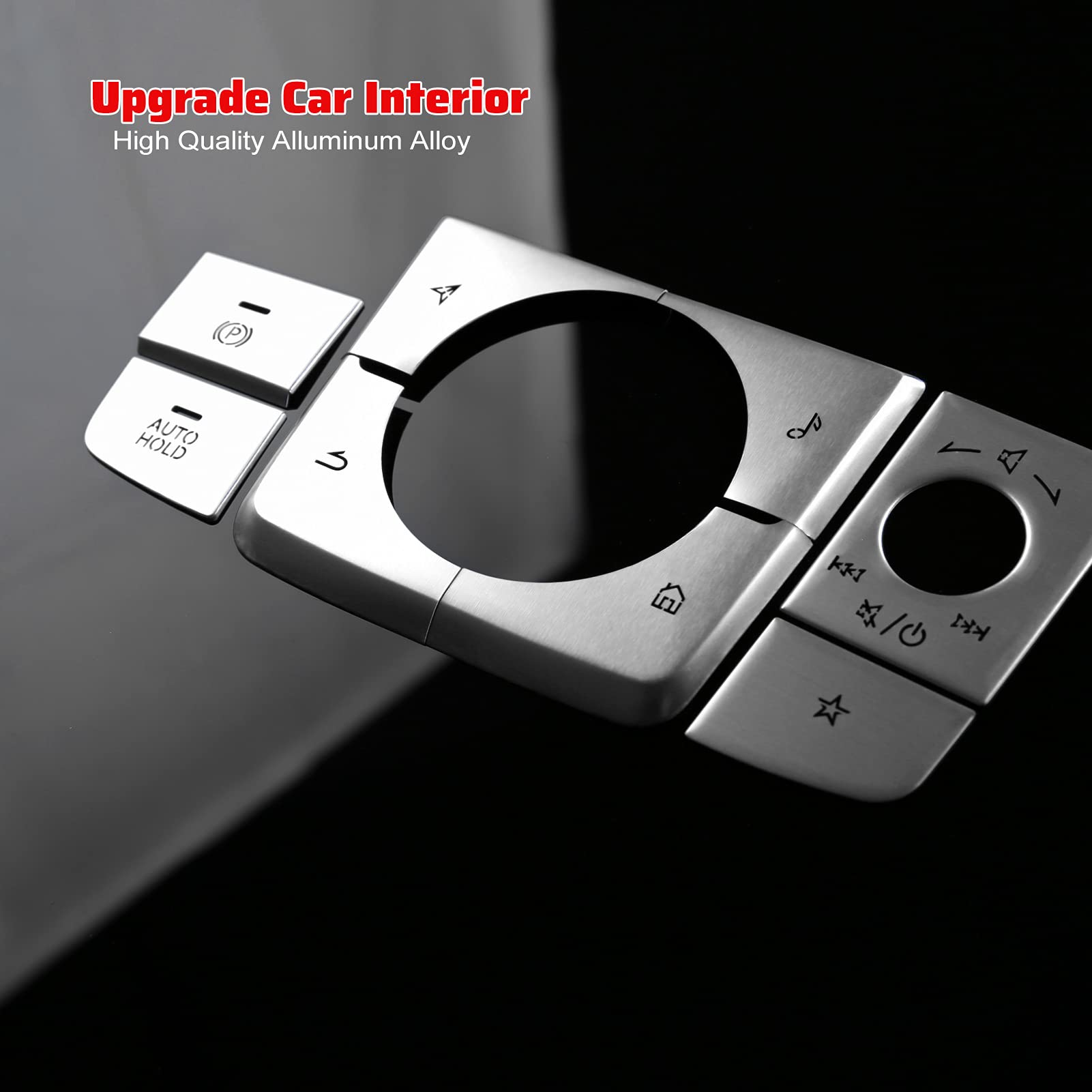8 pezzi di copertura per console compatibili con Mazda 3 CX-30 CX-50, argento