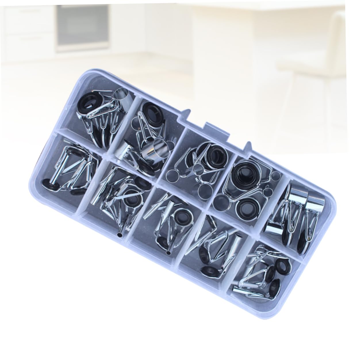 INOOMP Set di Kit di Riparazione per Punte per Asta 72 Pezzi Guide per Canne Pesca Kit di Riparazione per Canne Pesca