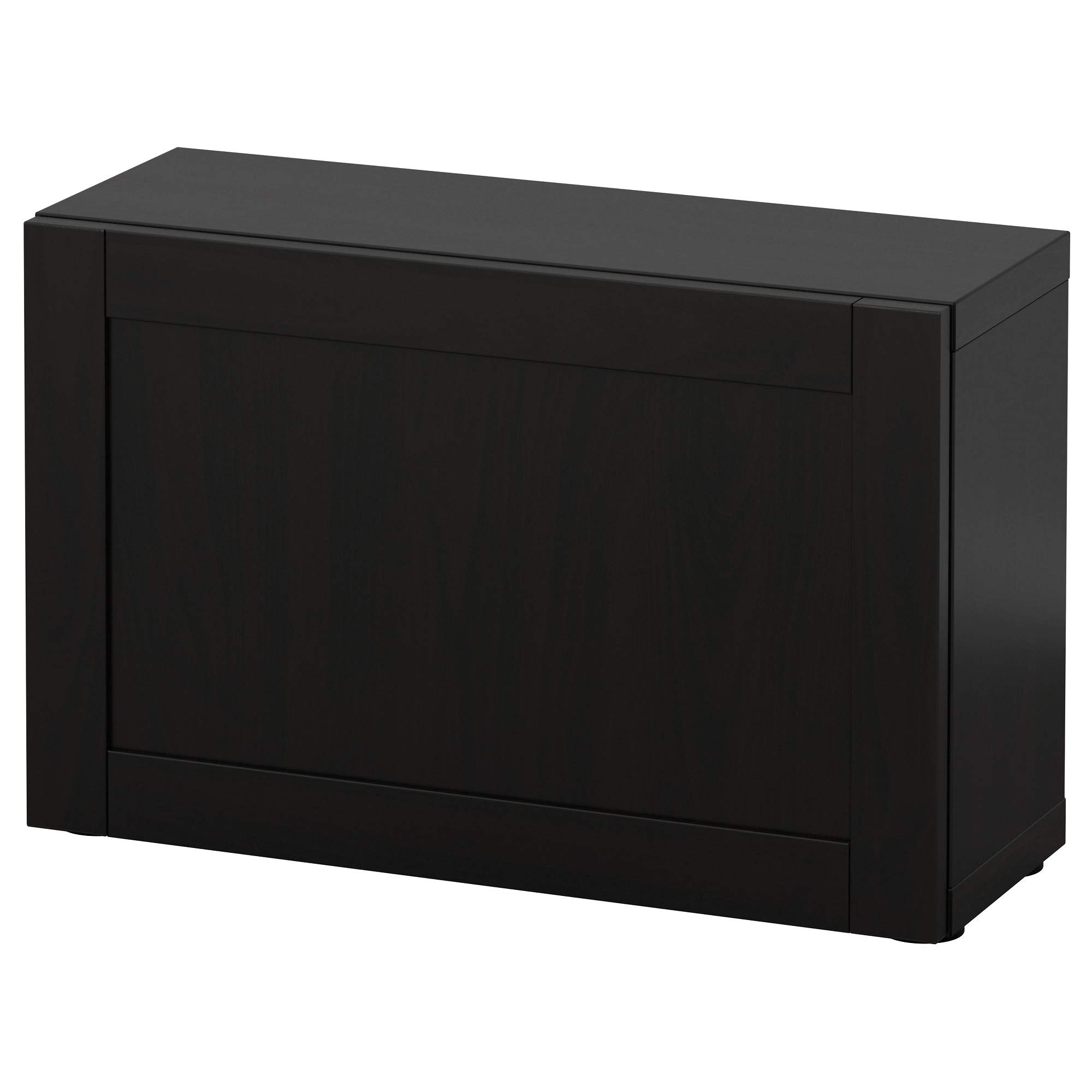 BESTÅ Étagère avec porte noir-brun Hanviken pour optimiser le rangement du salon ou de l'entrée