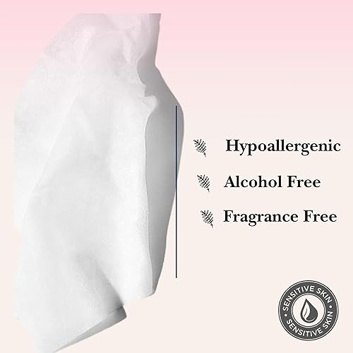 Miniatura 3 de mivida 100 toallitas desmaquillantes envueltas individualmente con vitamina E  Toallitas de maquillaje sin fragancia y sin alcohol  Toallitas