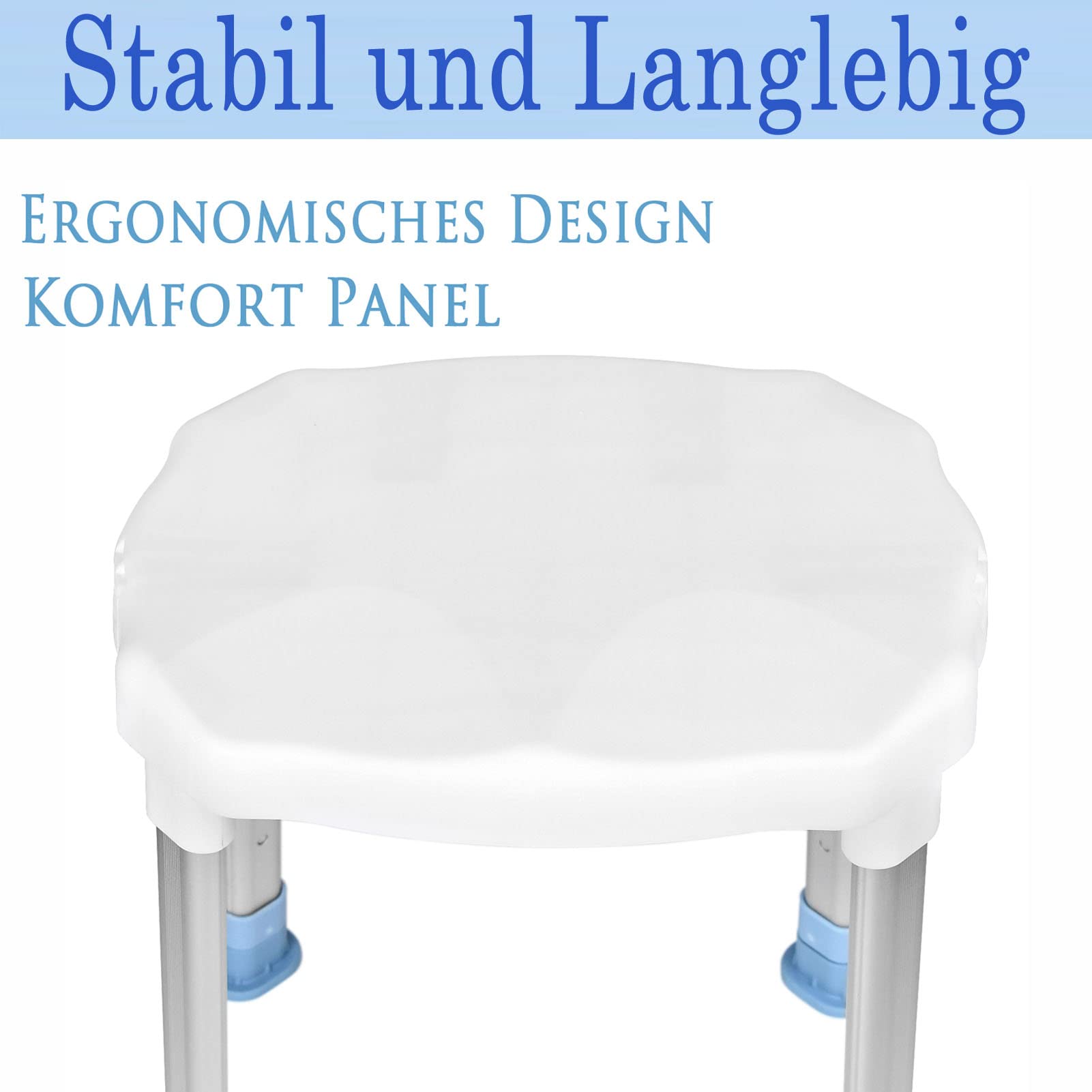 Taboret prysznicowy, krzesło prysznicowe dla seniorów, regulacja wysokości 74-90 cm, podwyższenie deski sedesowej, antypoślizgowe nóżki, siedzisko do wanny, typ 11