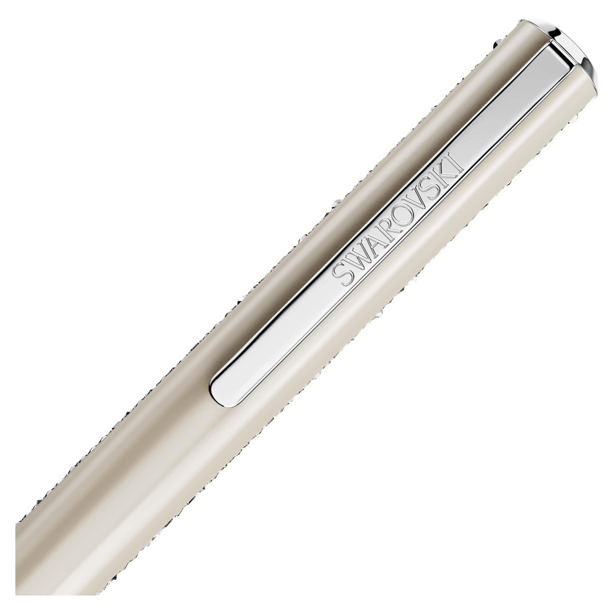 Swarovski Caneta esferográfica Crystal Shimmer Glide, bege, bege