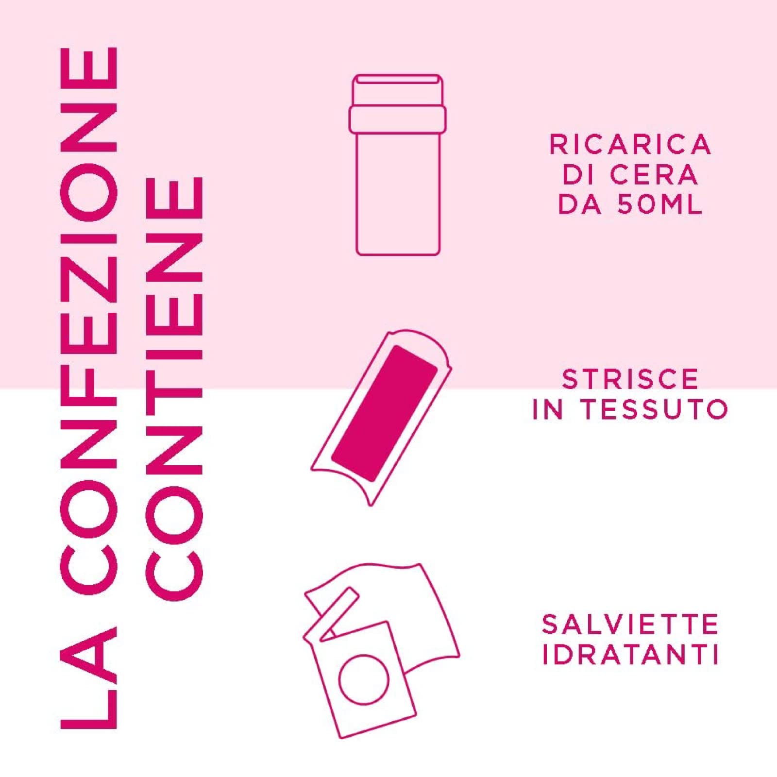 2x Veet EasyWax Roll-On Gambe e Corpo per Pelli Sensibili con Olio di Mandorle Idratante Ricarica per Scaldacera Elettrico Easy Wax - 2 Ricariche da 50ml