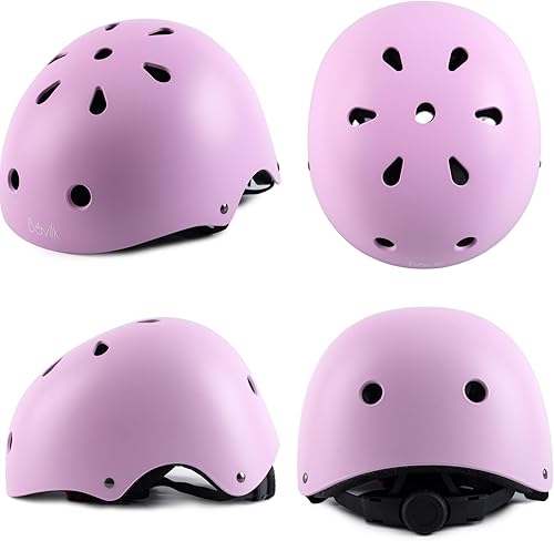 Miniatura 2 de Casco de bicicleta para niños y niñas, casco multideportivo para monopatín, patinaje en línea, patinaje en línea, monopatín, 3 tamaños