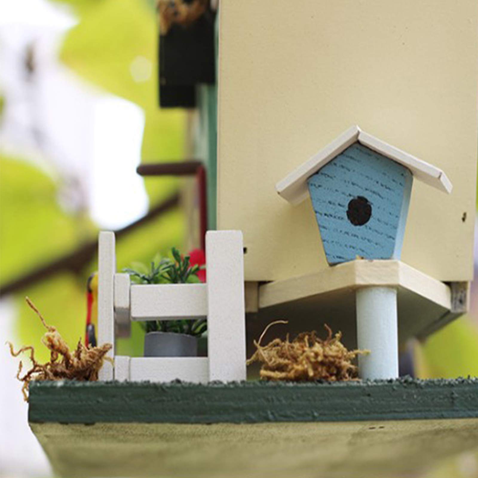 Aufwendiges Design,Vogelfutterhaus groß aus Natur-Holz,Vogelhaus zum aufhängen wetterfest,Futterhaus für Vögel, Vogelhäuschen, Vogel Haus