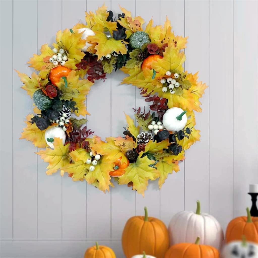 Maple Wreath Autumn Harvest Festival Door Hanging Wreath Festive Window Decoration