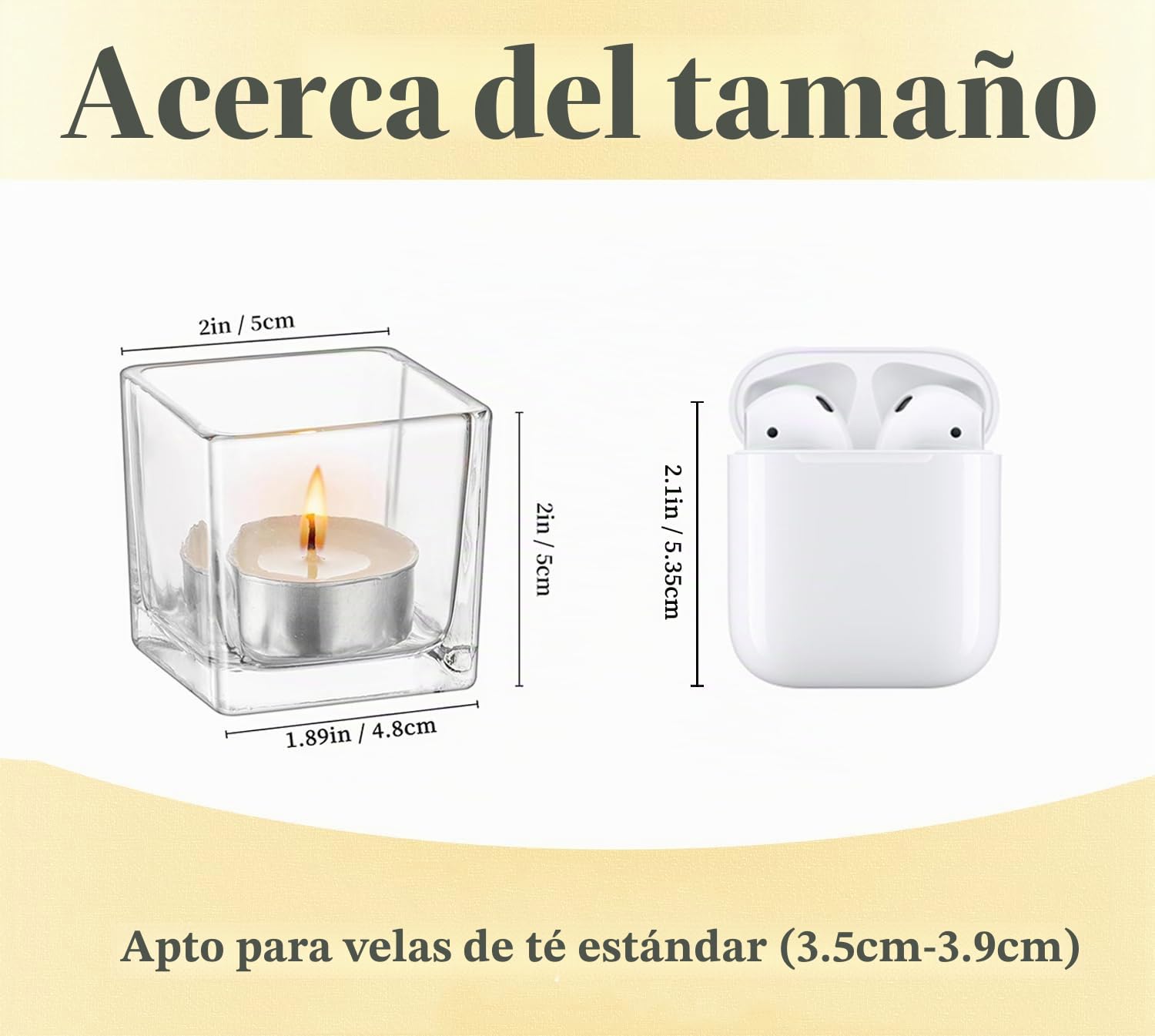 Hewory - Portavelas Transparentes para Velas de té, 24 Unidades, portavelas de Cristal, portavelas pequeños para decoración de Mesa de Boda, Centro de Mesa, Fiesta de cumpleaños, Comedor, Sala de