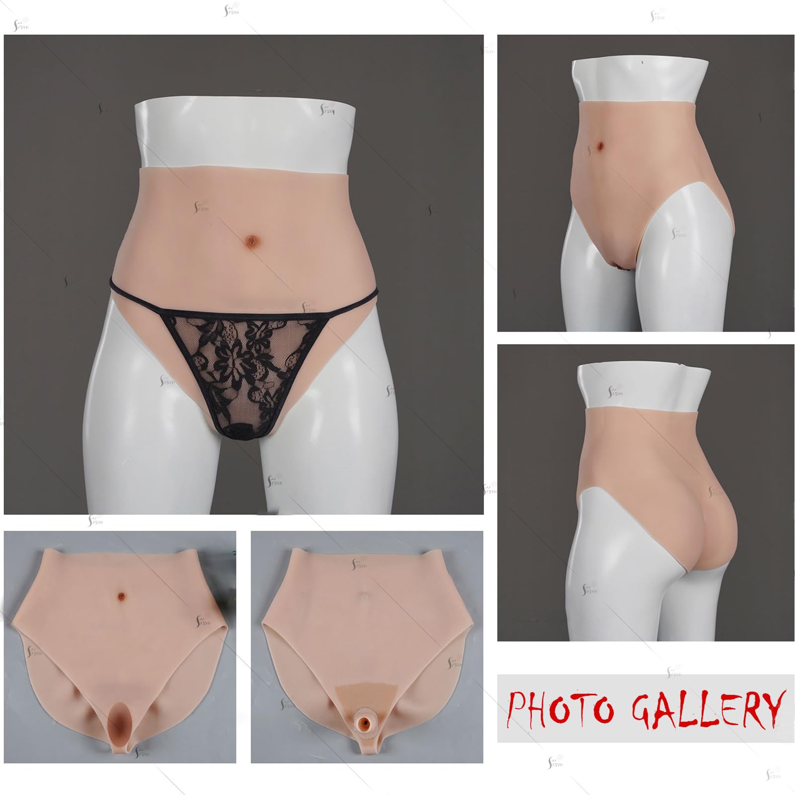 FSYH Silikonowe spodnie na biodrach Crossdresser Męskie spodnie Gaff Panty Shaper Push Up Hips for Transgender Cosplay