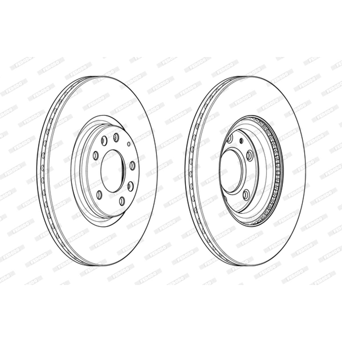FERODO BRAKE DISC | DDF1880C | FRONT | FOR MAZDA 3 2008-2014 | OE-MATCHING QUALITY | SMOOTH & QUIET PERFORMANCE